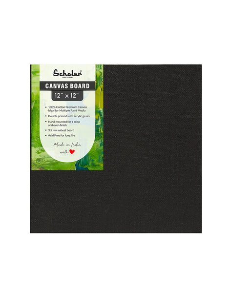 12'' x 12'' Black Canvas Board (Set of 2) (CV1212BK)