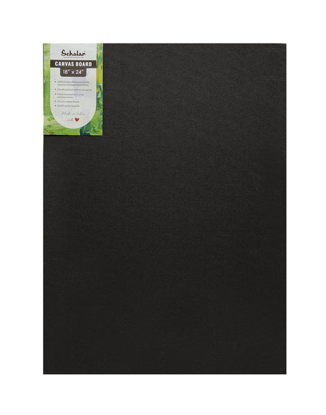 18'' x 24'' Black Canvas Board (CV1824BK)