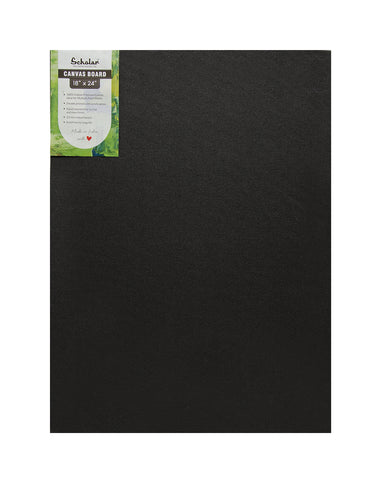 18'' x 24'' Black Canvas Board (CV1824BK)