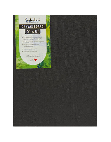 6'' x 8'' Black Canvas Board (Set of 4) (CV68BK)