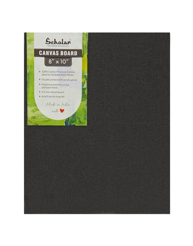 8'' x 10'' Black Canvas Board (Set of 4) (CV810BK)
