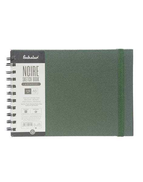 A5 Noire Sketchbook - Advanced (Green, 170 Gsm, Wire Bound) (AJW2-G)