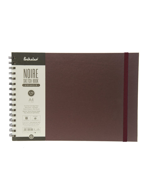 A4 Noire Sketchbook - Advanced (Lilac, 170 Gsm, Wire Bound) (AJW4-L)