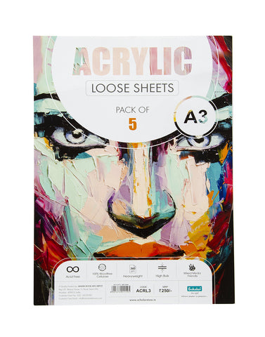 A3 Acrylic Loose Sheets - 360 Gsm (ACRL3) (Set of 2)
