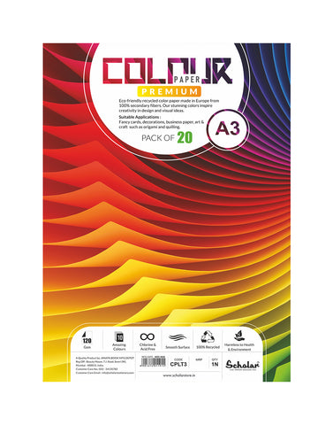 A3 COLOR PAPER LOOSE SHEETS - 120 GSM (CPLT3) (Set of 2)