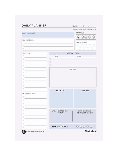 A5 DAILY PLANNER (DPL2) (Set of 5)