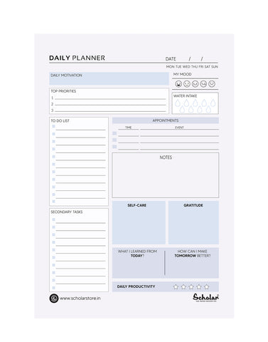 A5 DAILY PLANNER (DPL2) (Set of 5)