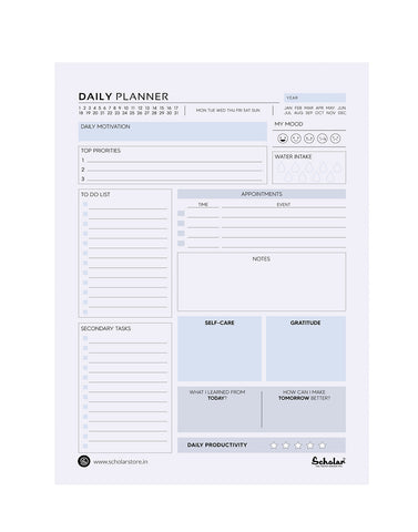 A4 DAILY PLANNER (DPL4) (Set of 2)