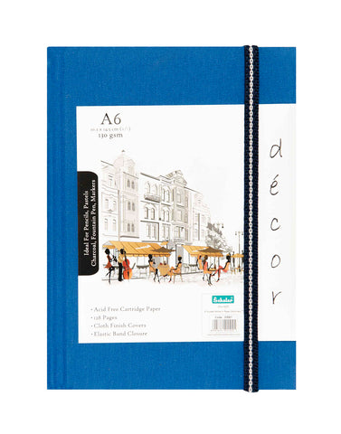 A6 Décor Sketch Book - Blue