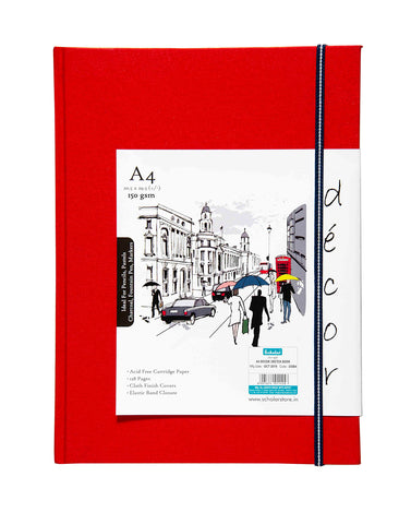 A4 Décor Sketch Book - Red  (DSB4-A)