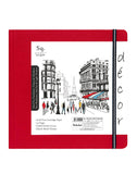 Sq. Décor Sketch Book - Red  (DSB6-A)