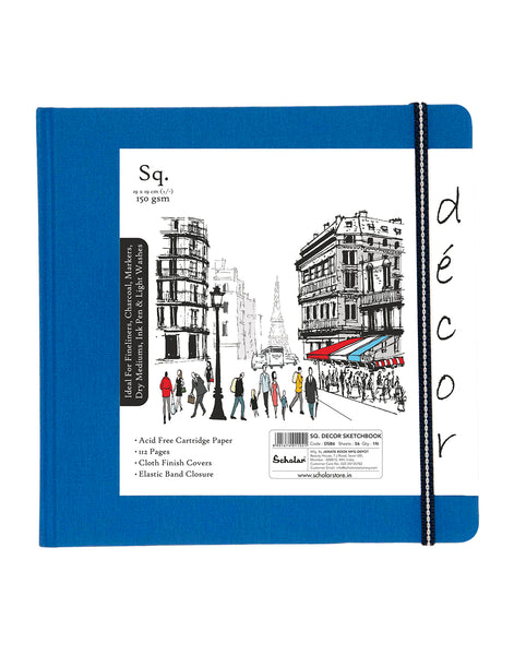 Sq. Décor Sketch Book - Blue (DSB6-B)