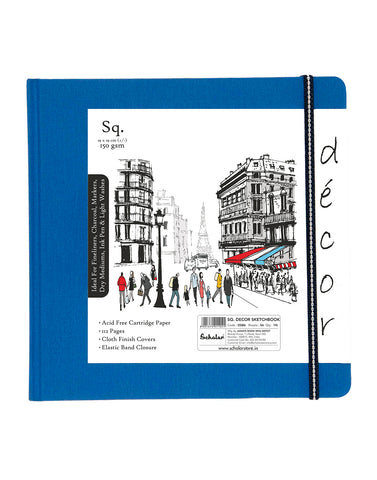 Sq. Décor Sketch Book - Blue (DSB6-B)