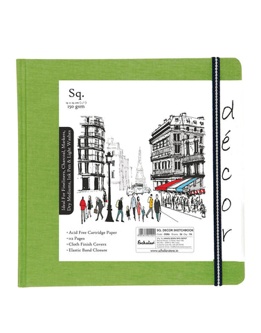 Sq. Décor Sketch Book - Green (DSB6-C)