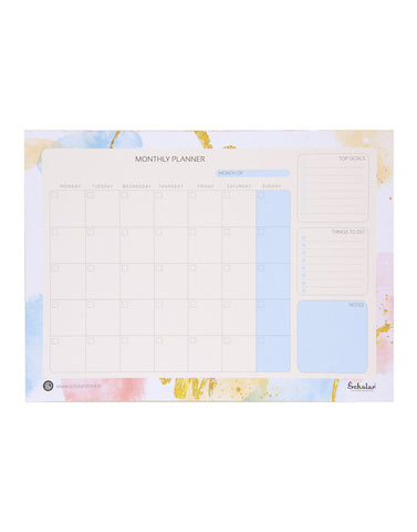 A4 MONTHLY PLANNER - LANDSCAPE (MPL4H) (Set of 2)