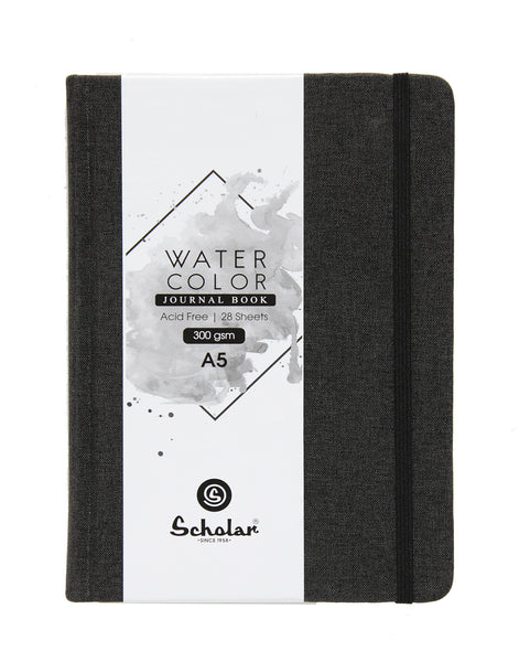 A5 Watercolor Journal Portrait (Black) -300 GSM (WJ2P-C)