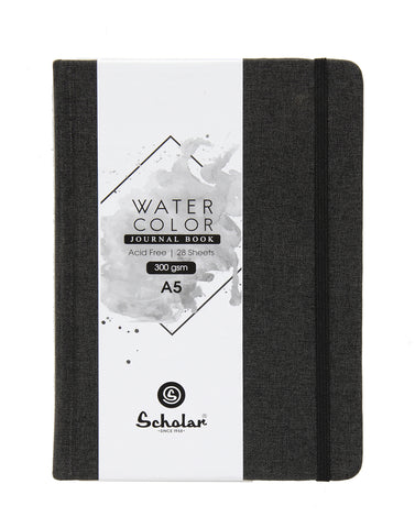 A5 Watercolor Journal Portrait (Black) -300 GSM (WJ2P-C)