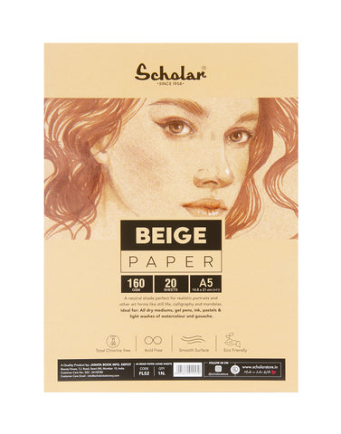 A5 FLESH BEIGE PAPER LOOSE SHEETS (FLS2) (Pack of 2)