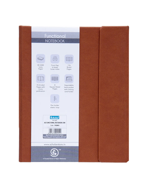 A5 Functional Notebook (Magnet) - Tan