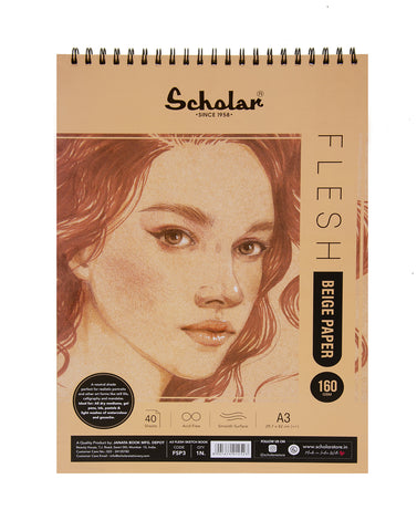 A3 FLESH BEIGE PAPER SKETCH PAD (FSP3)