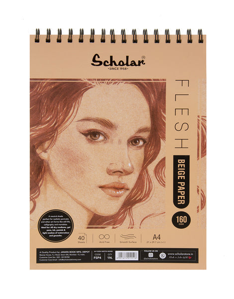 A4 FLESH BEIGE PAPER SKETCH PAD (FSP4)