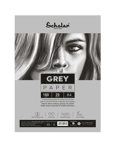 A4 Grey Toned Paper Loose Sheets - 170 GSM (GLS4) (Pack of 2)