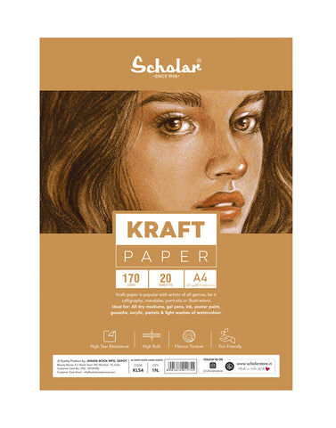 A4 KRAFT PAPER LOOSE SHEETS (KLS4) - 170 GSM (PACK OF 4)