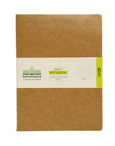 B5 KRAFT NOTEBOOK - RULED (Pack of 2) (KNB3)