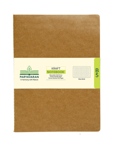 B5 KRAFT NOTEBOOK - DOT GRID (Pack of 2) (KNB3D)