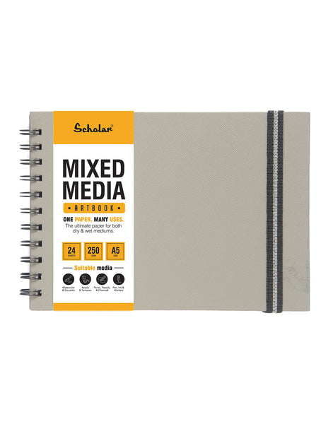 Scholar Mixed Media Journal 250 gsm Cold Pressed A5 24 Sheets (MMJ2)