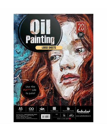 A5 OIL PAINTING LOOSE SHEETS - 300 GSM (Pack of 2) (OPL2)