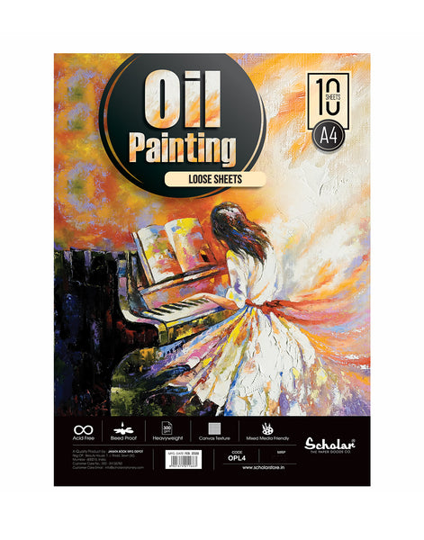 A4 OIL PAINTING LOOSE SHEETS - 300 GSM (Pack of 2) (OPL4)
