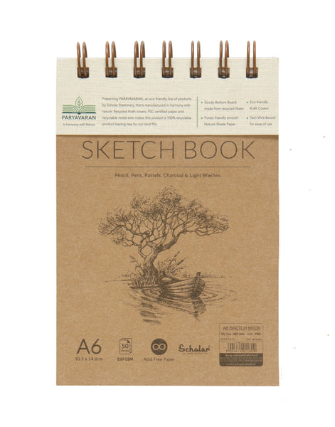 A6 PARYAVARAN SKETCH BOOK (PSB1) (PACK OF 4)