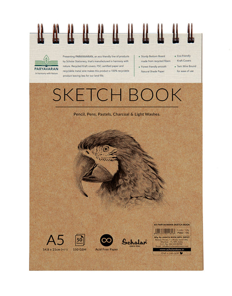 A5 PARYAVARAN SKETCH BOOK (PSB2) (PACK OF 2)