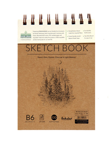 B6 PARYAVARAN SKETCH BOOK (PSB5) (PACK OF 4)