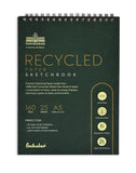 Scholar A5 100% Recycled Paper Sketchbook - 160 gsm Wire Bound (RCY2) (Pack of 2)