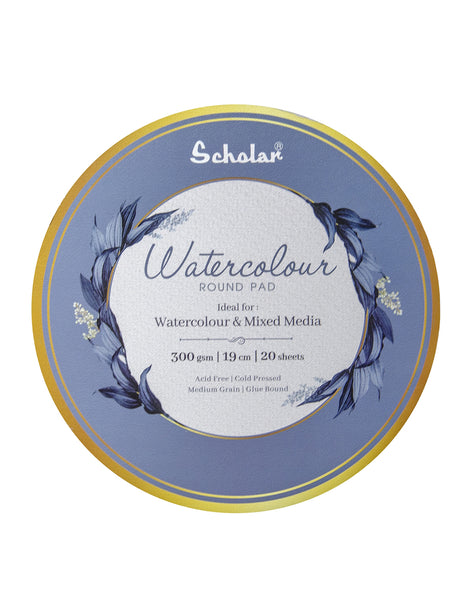 Scholar Watercolour Round Pad 300 gsm Cold Pressed 20 Sheets (RWC8)