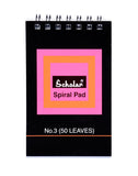 No.3 Black Spiral Notepad (Pack of 20) (SP3B)