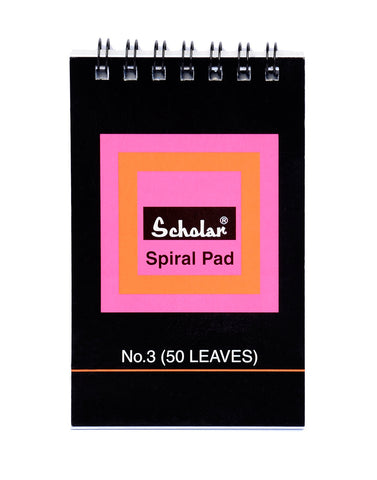 No.3 Black Spiral Notepad (Pack of 20) (SP3B)
