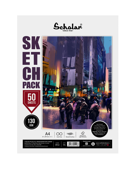 A4 Sketch Pack - 130 GSM (PACK OF 2) (SPL4)