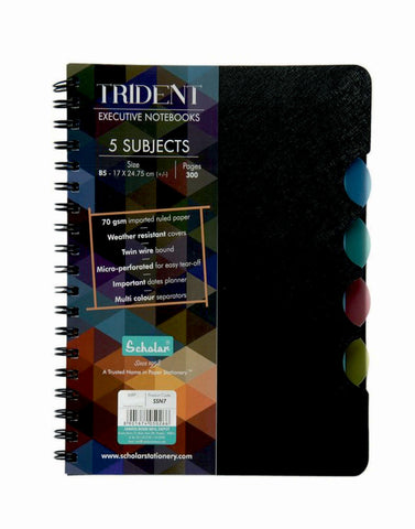 B5 Trident Five Subject Notebook (SSN7)