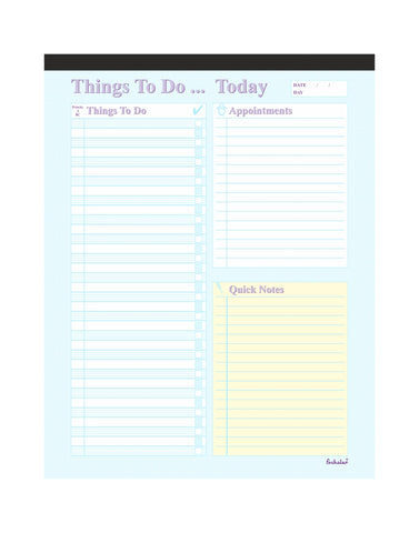 A4 Things to do Pad (Pack of 5) TTD5