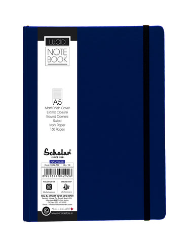 A5 LUCID NOTEBOOK - NAVY BLUE (LUC2-NB)