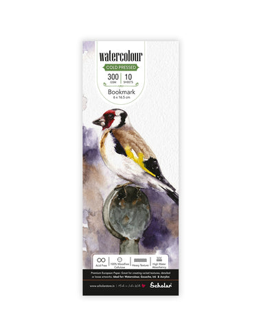 Scholar Watercolour Cold Pressed Bookmark Size Loose Sheets - 300 Gsm (10 Sheets) (WCL9) (Set of 5)
