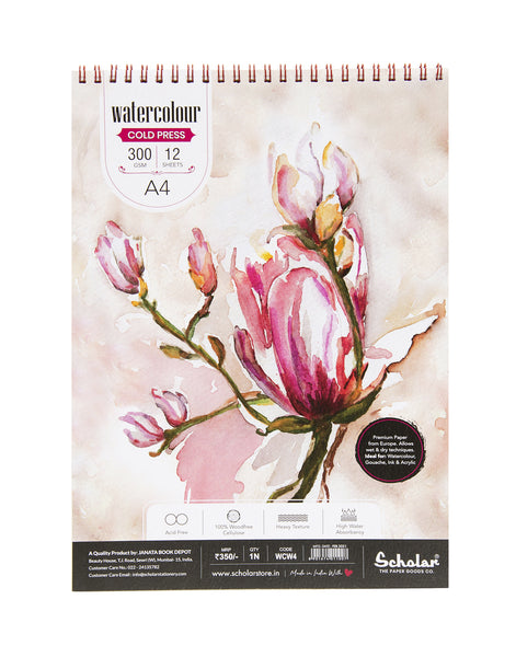 A4 Watercolour Pad - Wire Bound (WCW4)