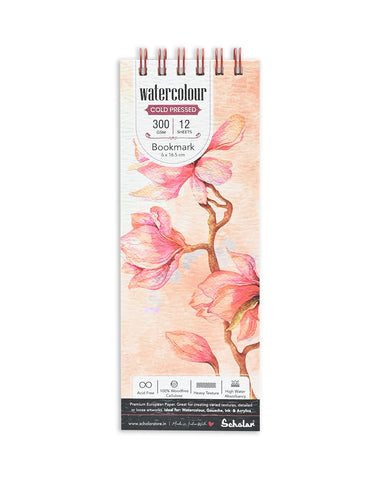 Scholar Watercolour Bookmark Size Pad - Wire Bound (PACK OF 5) (WCW9)