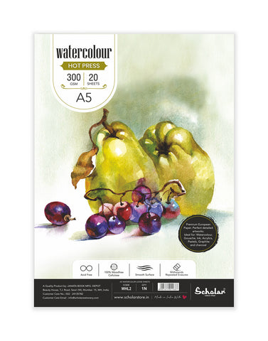 A5 Watercolour Hot Pressed Loose Sheets - 300 Gsm (WHL2) (Set of 2)