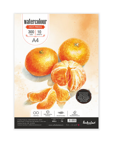 A4 Watercolour Hot Pressed Loose Sheets - 300 Gsm (WHL4) (Set of 2)
