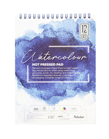 A5 Watercolour Hot Pressed Pad - 300 Gsm (WHP2) (Set of 2)