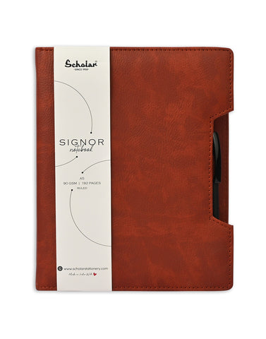 Scholar A5 Signor Notebook - Maroon (SGN2-MR)